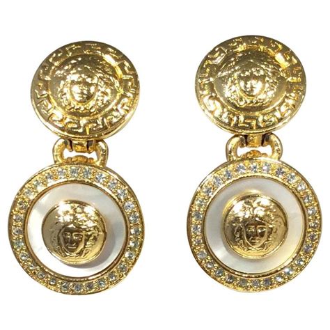 versace clip on earrings